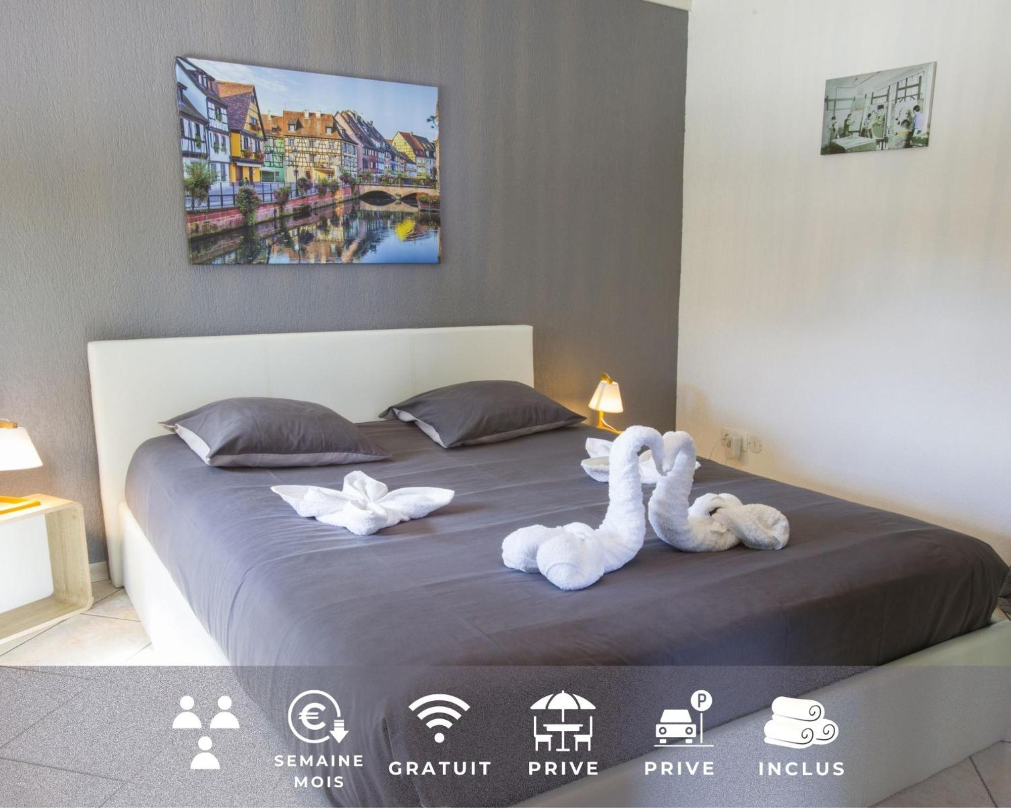 Le Cocon Appart Avec Parking Prive & Terrasse Sainte-Croix-en-Plaine Eksteriør bilde